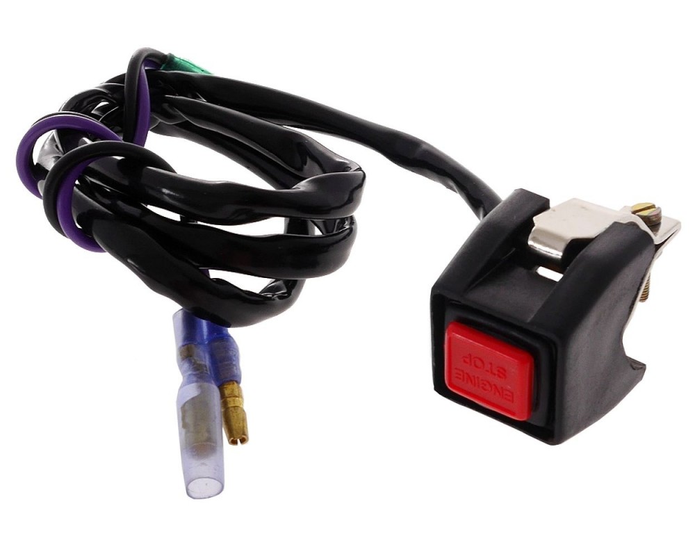 Schalter universal Druckknopf mit Klemme sowie Kabel