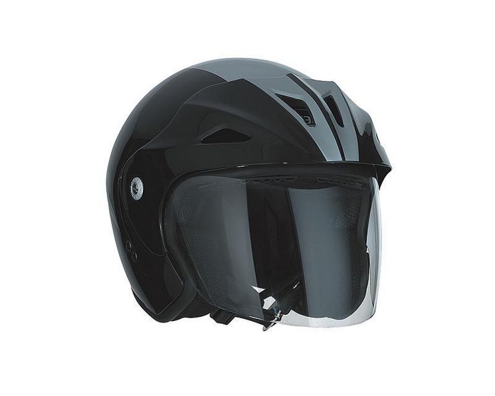 Helm SPEEDS Jet Sportive schwarz/silber glnzend Gre XXL
