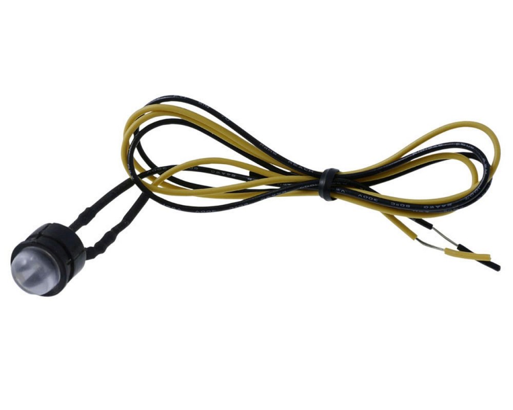 Kontrollleuchte LED 10 mm, gelb, mit  Kabel und Einbau Clip