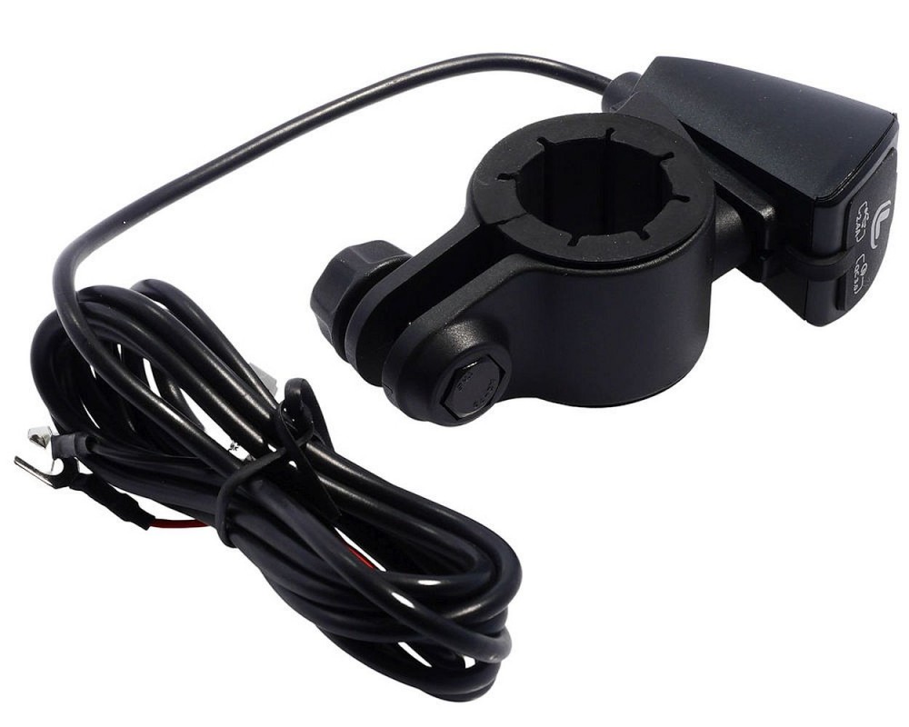USB-Ladegert LAMPA Fix Trek Lenkermontage universal 21 - 32mm schwarz, Motorrad, Roller, Mofa, Moped