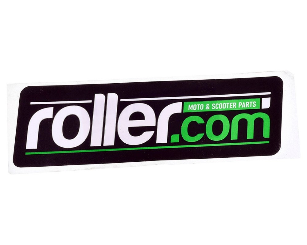 Aufkleber roller.com schwarz 10x3cm fr Roller, Moped, Vespa, Universal